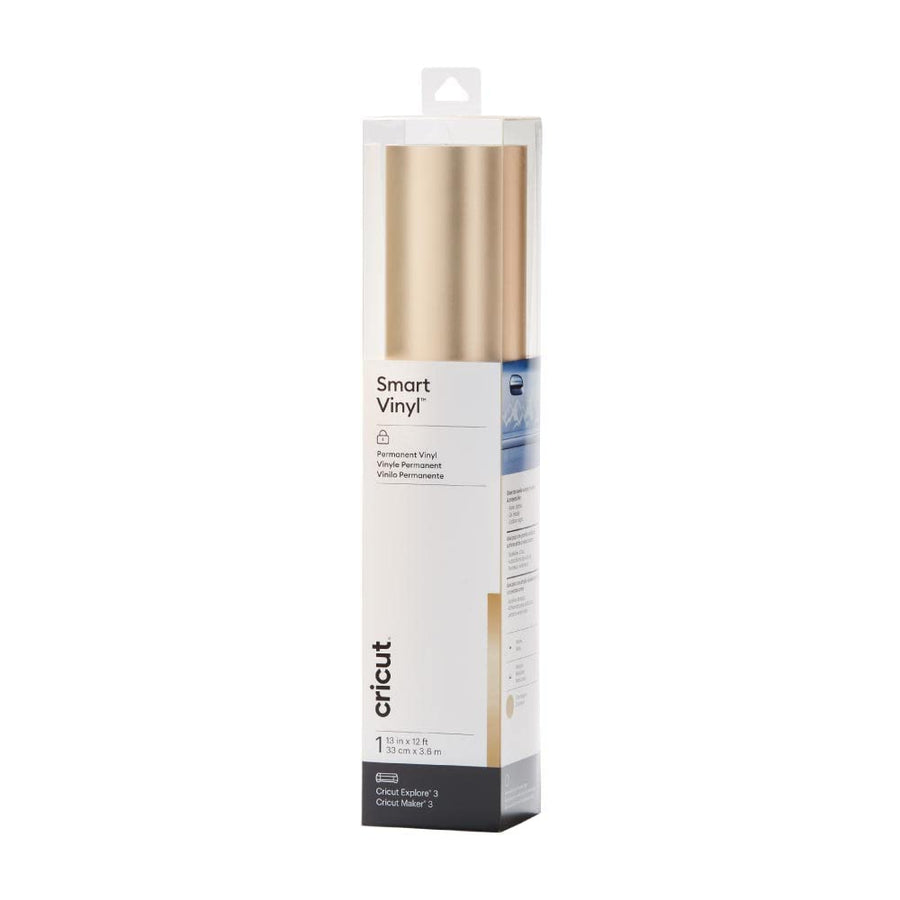 Smart Permanent Vinyl (13in x12ft, Matte Metallic Champagne) for Explore and Maker 3 - Matless cutting for long cuts up to 12ft
