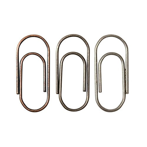 Metal Mini Paper Clips by Tim Holtz Idea-ology, 48 per Pack, 5/8 Inch, Antique Finishes, TH92791
