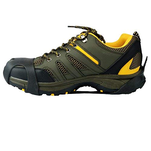 LONGLUOSI Ice Grips,Crampons Non-Slip Ice &amp; Snow Grips Cleat Over Shoe/Boot Traction Cleat Rubber Spikes Anti Slip 10 Steel Studs Slip-on Stretch Footwear for Hiking and Walking(L)