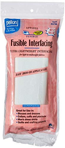 , White, PLF36 Ultra Lightweight Fusible Interfacing, 15 x 3 Yards, Package