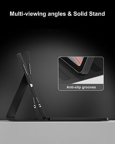 iPad 9.7 Case with Keyboard for 6th Gen(2018), 5th Gen(2017), Air 2/Air, iPad Pro 9.7 - Smart Folio Case with Pencil Holder - 7 Color Backlit - Bluetooth Detachable - Auto Sleep/Wake(Black)