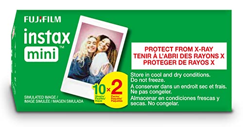 FUJIFILM Instax Mini Instant Film Twin Pack (White), 20