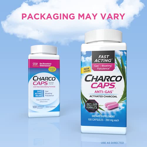 Charcocaps Fast Acting Gas Relief for Bloating &amp