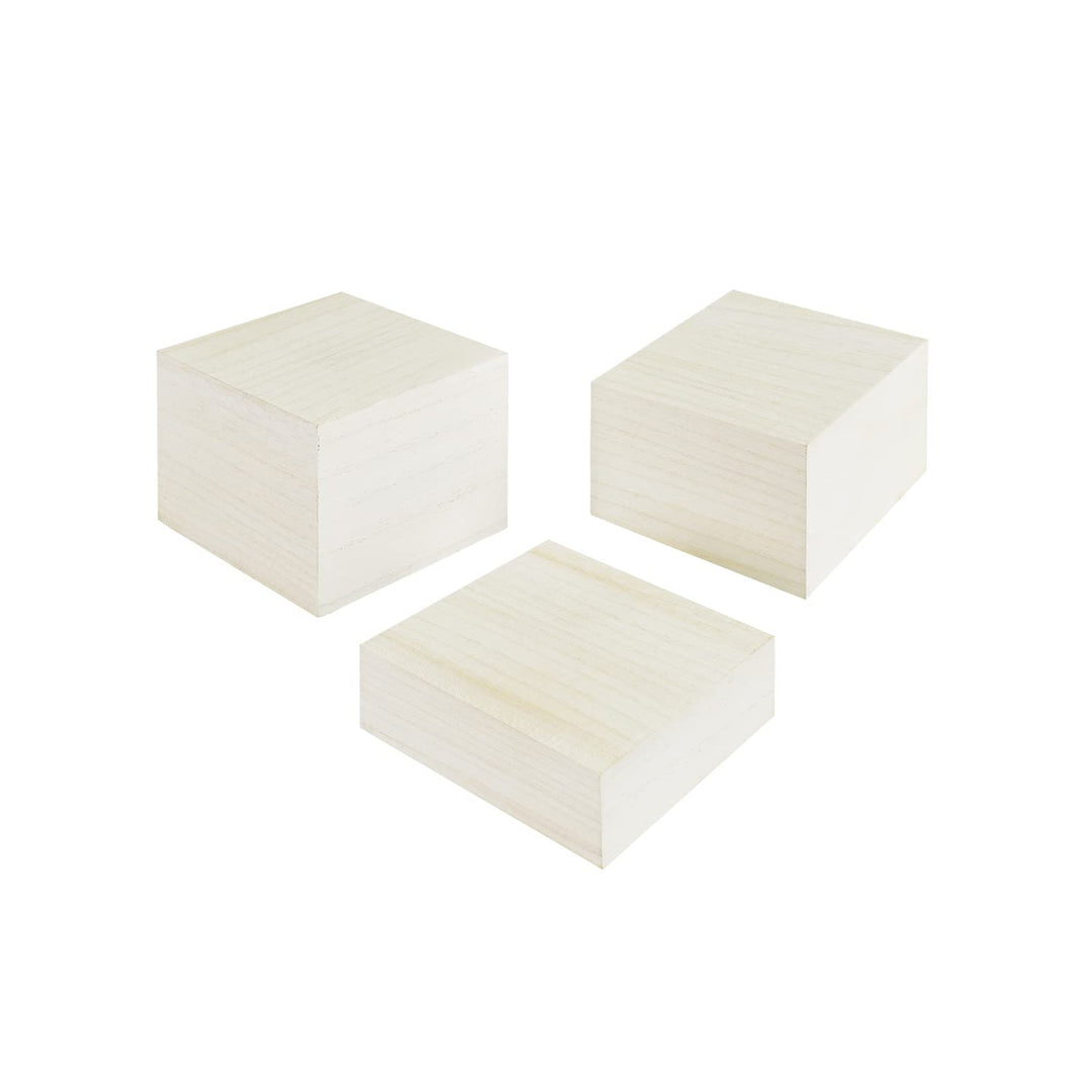 MOOCA Customizable Wooden Display Risers Set - 3 Differ