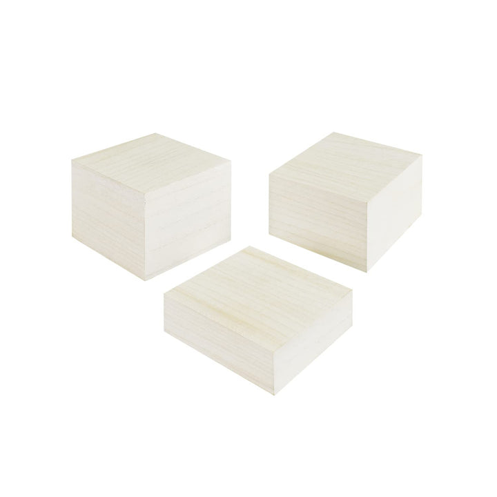 MOOCA Customizable Wooden Display Risers Set - 3 Differ
