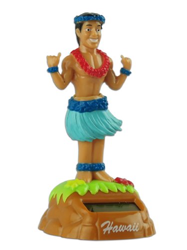 Shaka Hula Man Solar Dashboard Doll