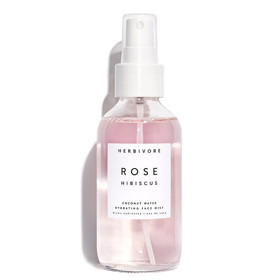 Rose Hibiscus Coconut Water Hydrating Face Mist – Natural Dewy Glow, Organic Rose Water + Vegan Hyaluronic Acid, Plant-Based, Vegan, Cruelty-Free, 4 oz