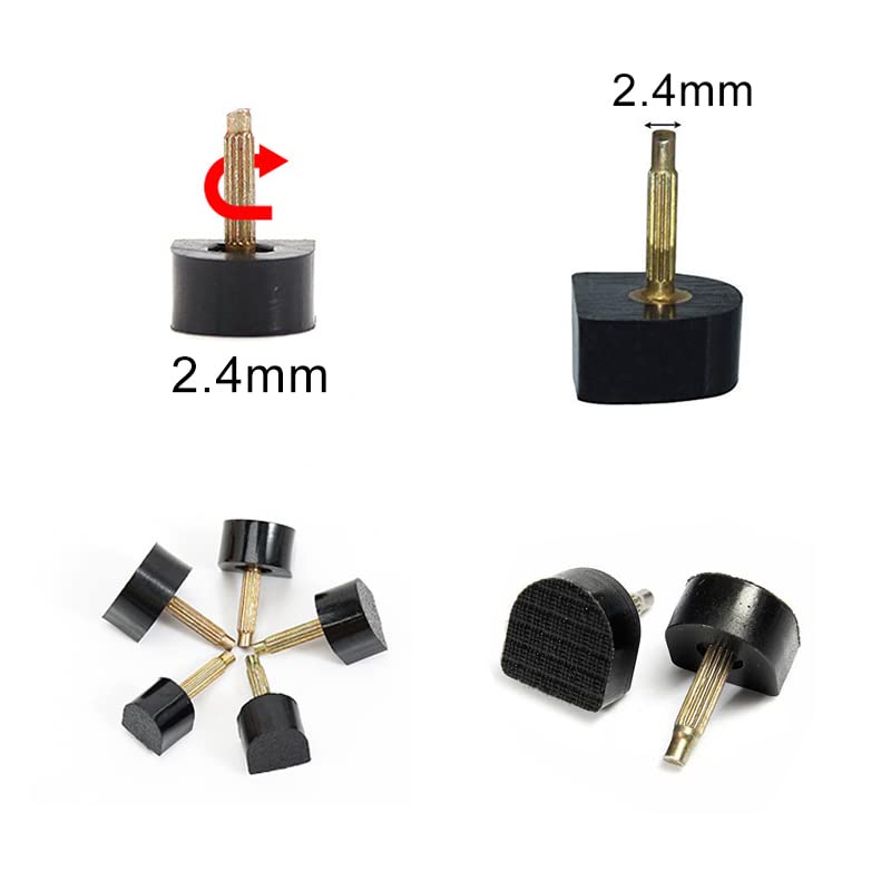 6 Pairs High Heel Tips Shoes Replacement Kit Black Durable Non-Slip U Shape Shoes Repair Tip Tap Cap for Women Size 11 12 13 mm