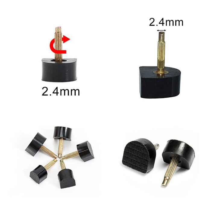 6 Pairs High Heel Tips Shoes Replacement Kit Black Durable Non-Slip U Shape Shoes Repair Tip Tap Cap for Women Size 11 12 13 mm