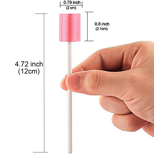 Disposable Oral Care Sponge Swabs(50pcs Pink)