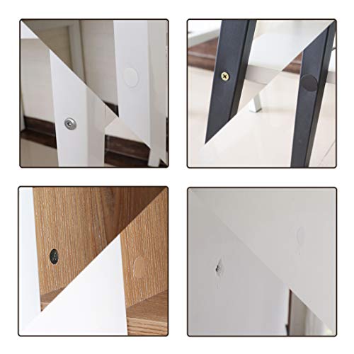 Self-Adhesive Screw Hole Stickers PVC Cover Caps Dustproof for Wooden Furniture Cabinet 21mm 2 Sheets/108 Pcs Light Oak