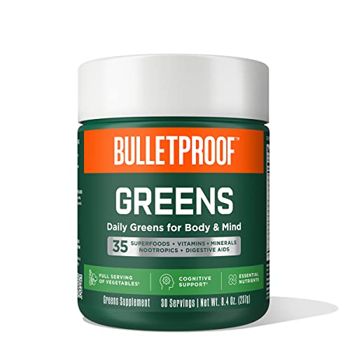 Greens, 8.4 Ounces, Daily Greens Powder with Superfoods and Nootropics, Full Serving of Vegetables, Essential Nutrients