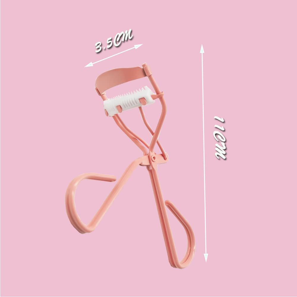 Eyelash Curlers with Comb Pink Eyelash Curler with Built in Comb Get a Lash Lift in Seconds, Durable Carbon Steel Body with Comfort Grip