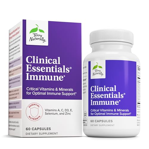 Clinical Essentials Immune - Immune System Support Supplement with Vitamins A, C, D3 & E - Supplement for Immune Health - Vitamin Supplement with Antioxidants - 60 Capsules