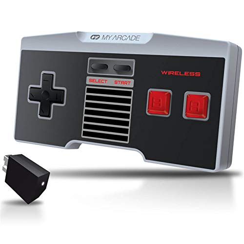 GamePad Classic - Nintendo Wireless Controllers - Compatible with Nintendo NES Classic Edition, Wii, Wii U - Adapter Included - 30 Feet Range