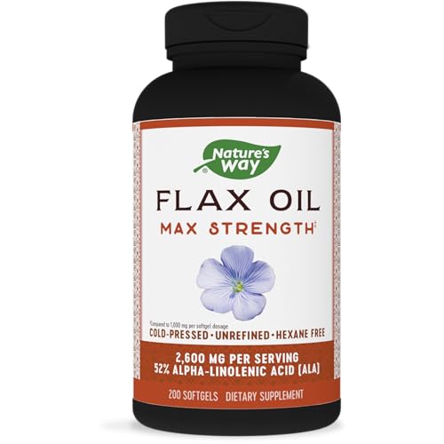 Nature's Way Flax Oil Max Strength‡, Supports Heart