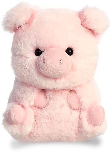 ® Round Rolly Pet™ Prankster Pig™ Stuffed Animal - Adorable Companions - On-The-Go Fun - Pink 5 Inches