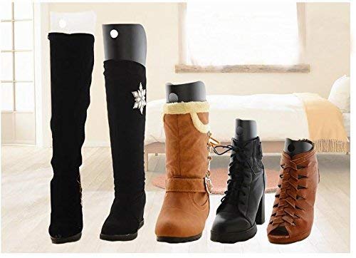 SYBL 2 Pairs(4 Sheets) Boot Shaper Form Inserts Tall Boot Support Shaper Thicken Shoe Tree Shape Holder for Women and Men,Black 16 Inches
