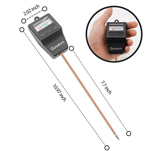 Soil Moisture Meter, Plant Moisture Meter Indoor &amp; Outdoor, Hygrometer Moisture Sensor Soil Tester Plant Water Meter for Potted Plants Garden, No Battery Needed (Black)