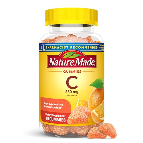 Vitamin C 250 mg per serving, Dietary Supplement for Immune Support, 80 Gummies, 40 Day Supply