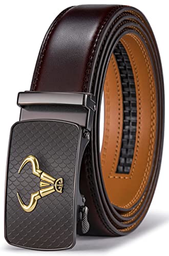 BULLIANT Men's Belt,Brand Ratchet Belt Of Genuine L