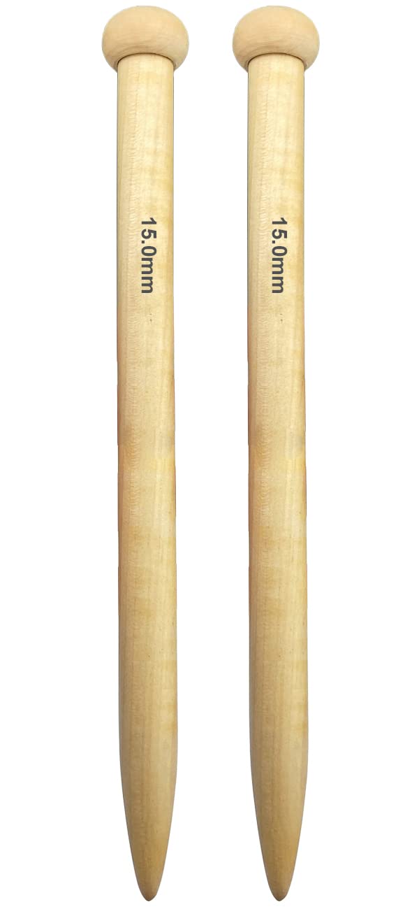 Weabetfu Large Size Bamboo Knitting Needle Straight Sin