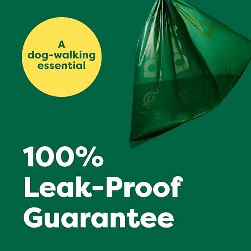 Dog Poop Bag Holder with Bags, Durable and Guaranteed Leakproof, Unscented, 1 Dispenser and 900 Count