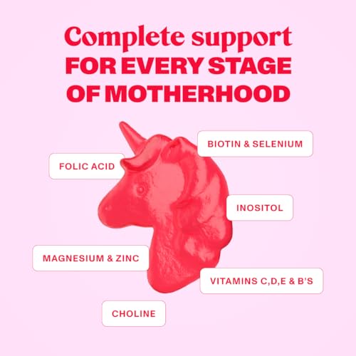 Hair Gummy Prenatal Vitamins for Women Pregnancy with Vitamin B6 - Pre Natal Multivitamin for Women &amp; Folic Acid - 60 Prenatal Hair Gummies with Folic Acid (1Pack)