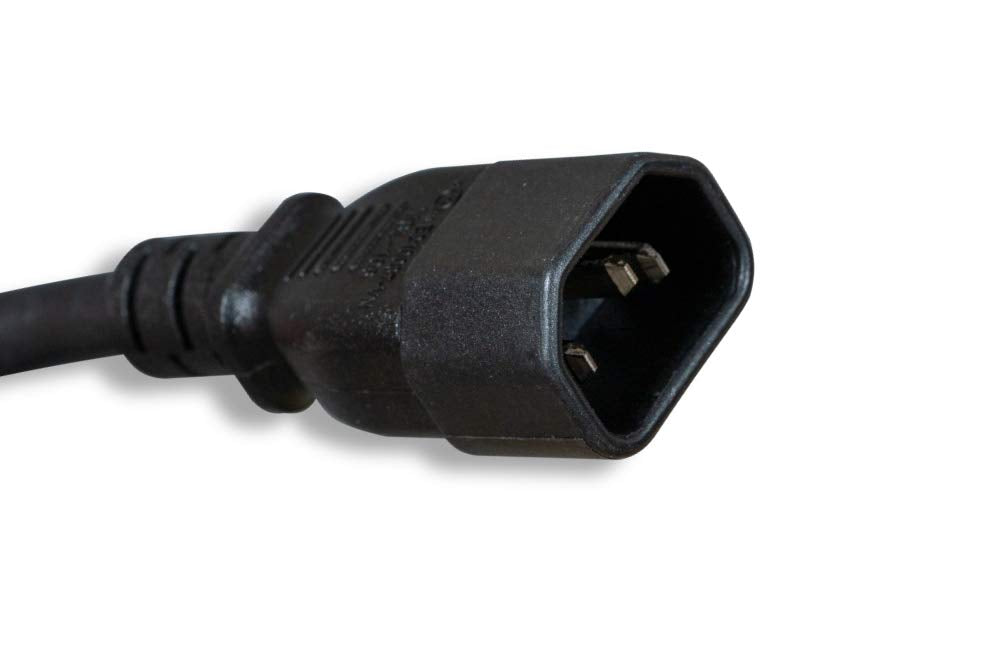 AC Extension Power Cord, IEC320 C14 to IEC320 C15, 14 AWG, 15A, 250V (ZWACDEAE-03)