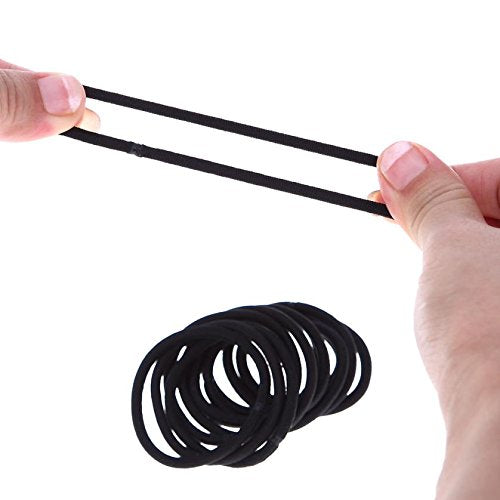 Coobbar 100pcs Women Elastic Hair Ties Band Ropes Ring 