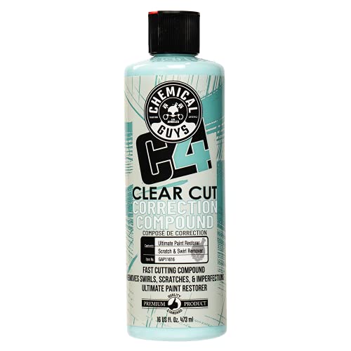 GAP11616 C4 Clear Cut Correction Compound (Paint Correction - Fixes Scratches, Swirls & Holograms), 16 oz.