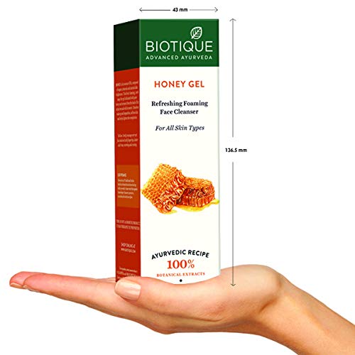 Biotique Bio Honey Gel Refreshing Foaming Face Cleanser, 120 ml/4.05Fl.Oz.
