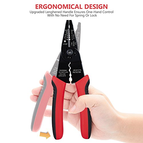 WG-015 Professional 8-inch Wire Stripper/wire crimping tool, Wire Cutter, Wire Crimper, Cable Stripper, Wiring Tools and Multi-Function Hand Tool.