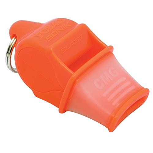 Sonik Blast CMG Pealess Safety Whistle, 120+ dB, Orange - 9203-0308