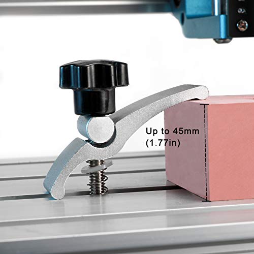 2PCS T-Track Mini Hold Down Clamp Kit, CNC Router Clamp for Woodworking and Metalworking, Compatible with 3018 CNC Router Machines, 3018-PRO/ 3018-PROVer/ MX3, 6.5cm Lx 2cm Wx 5cm H
