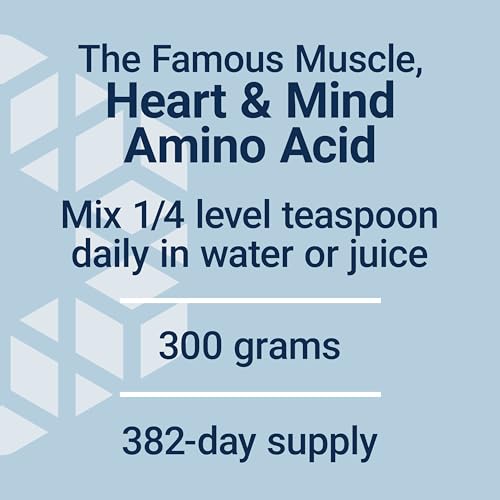 Taurine Powder – Healthy Cardiovascular Support, Promotes Brain Health, Healthy Aging, and Muscle and Exercise Recovery – Gluten-Free, Non-GMO, Vegetarian – 300 Grams