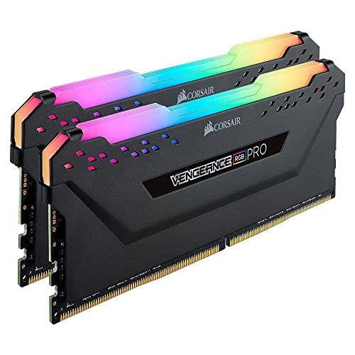 Corsair Vengeance RGB Pro 16GB (2x8GB) DDR4 3600 (PC4-28800) C18 AMD Optimized Memory – Black