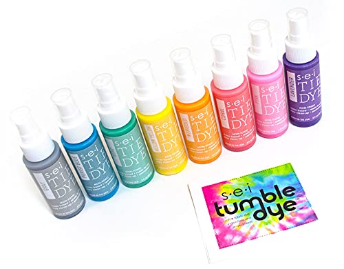 S.E.I. Playful Pastel Tie Dye Kit, Fabric Dye Spray Set