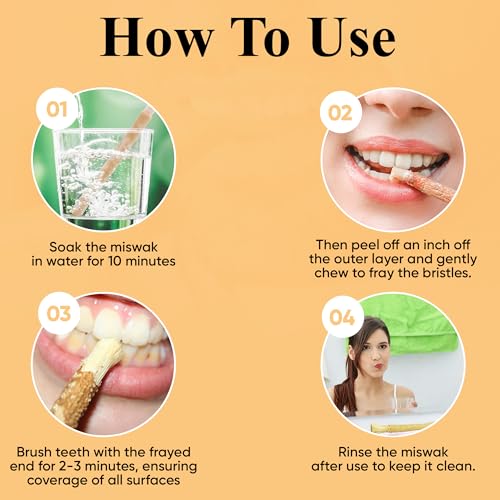 Sewak Al-Falah: Miswak (Traditional Natural Toothbrush) (10 Pack) by Sewak Al-Falah