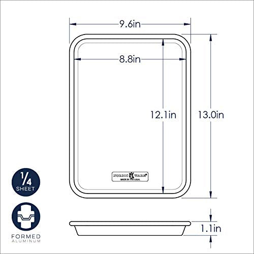 Natural Aluminum Commercial Baker&#39;s Quarter Sheet with Lid