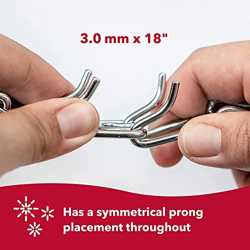 Herm SPRENGER Ultra-Plus Prong Dog Training Collar, 3.0 mm x 18 Neck Size, 3.0 mm x 22 Chain Length, Steel Chrome Plated Dog Prong Collar, Pinch Collar for Dogs, Dog Correction Collar