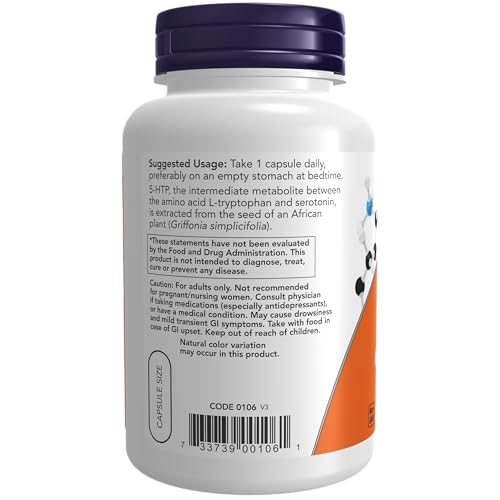 NOW Foods Supplements, 5-HTP (5-hydroxytryptophan) 100 
