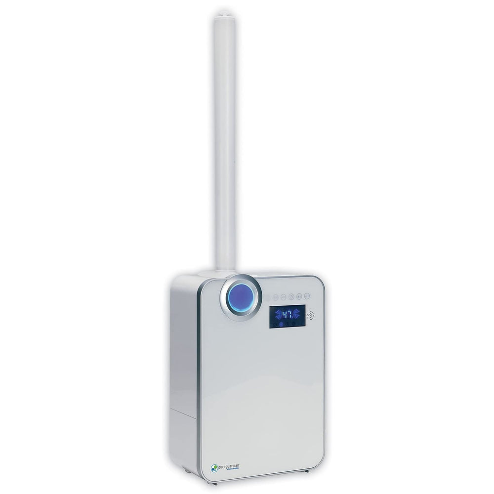12.5L Output per Day Ultrasonic Warm and Cool Mist Humidifier, Large Room, Home, Office, Easy Quiet Operation, Digital Display, Auto Humidistat, Timer, Auto Shut-Off, Pure Guardian H7550