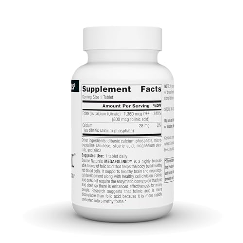 MegaFolinic, Bioactive Form of Folic Acid*, 800 mcg - 240 Tablets