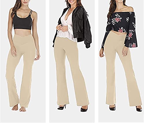 TOPYOGAS Women&#39;s Casual Bootleg Yoga Pants V Cr