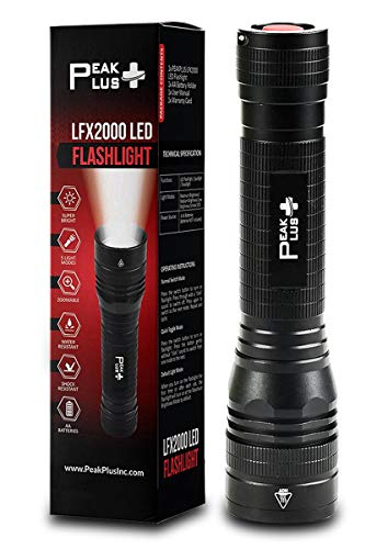High Powered LED Flashlight LFX2000, Brightest High Lumen Light with 5 Modes, Zoomable and Water Resistant, Best Flashlights for Camping, Dog Walking and Emergency