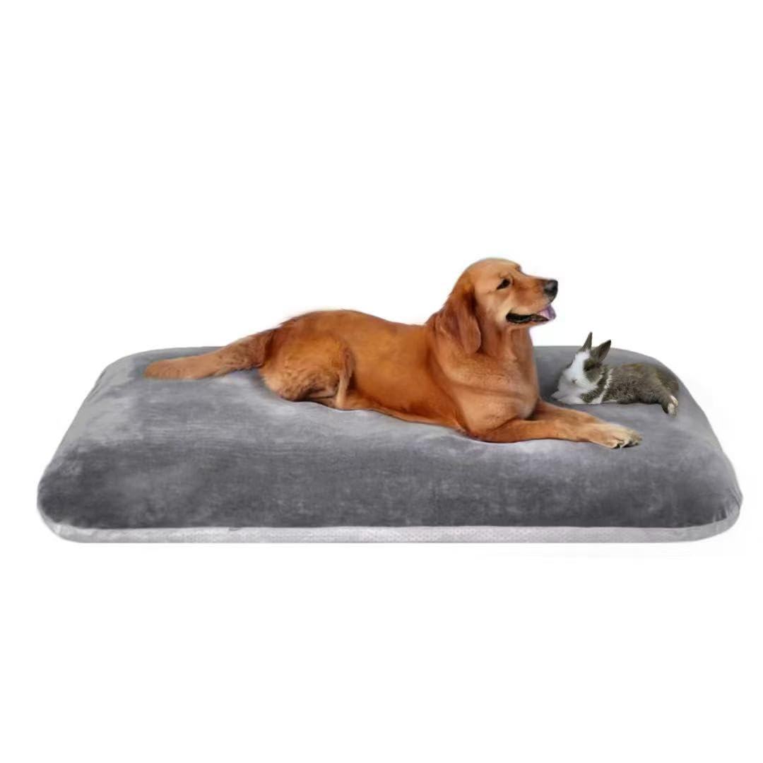 Super Soft Extra Large Dog Bed, 47 Inches Orthopedic Foam Dog Beds for XL Dogs, Jumbo Pet Bed with Anti Slip Bottom, Pets Sleeping Mattress with Removable and Washable Cover, Grey