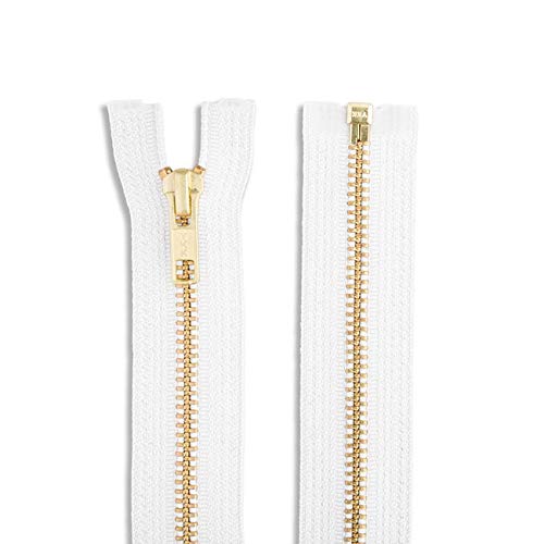 24 Brass Jacket Zipper Separating 24inch Black Zip for 