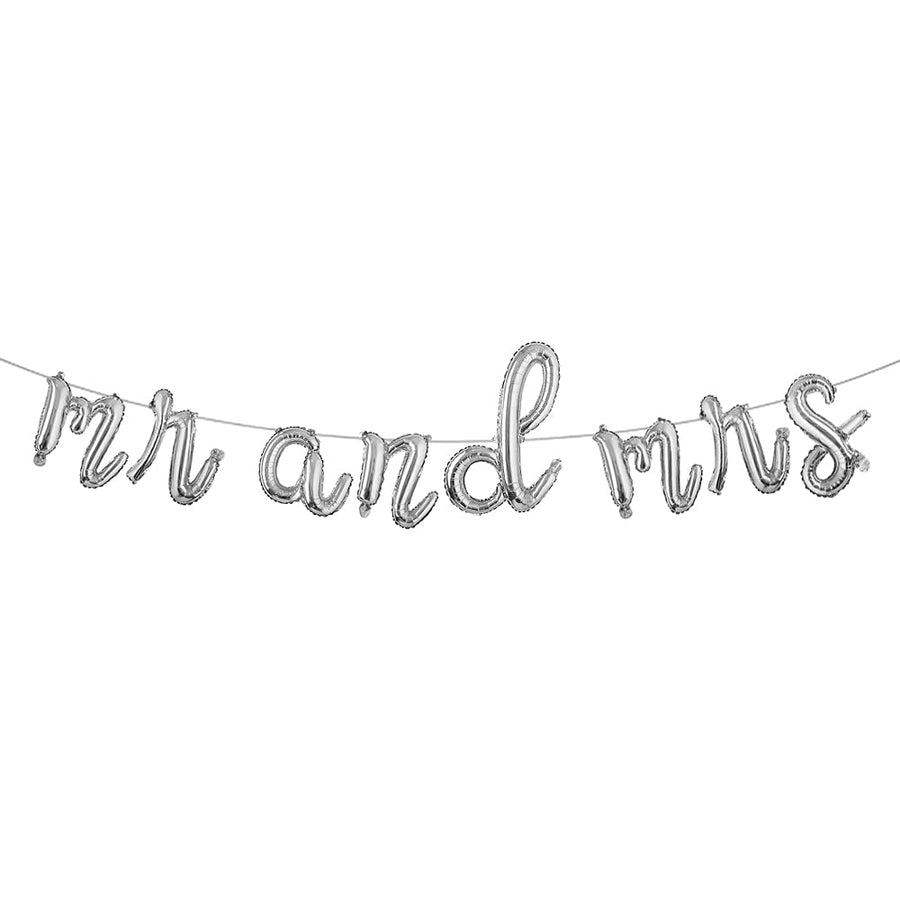 16inch Multicolor MR and MRS Bride to be Letter Wedding Foil Balloon Mylar Balloons for Wedding Bachelorette Hen Party Decor Bachelorette Party Supplies (L MR and MRS Silver)