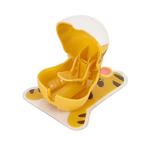 Toothbrush Holder Wall Mounted, Animal Kids Toothbrush Holder (Yellow Tiger)